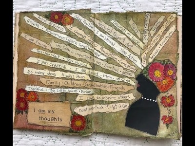 Altered Book Series: Tutorial "I Am My Thoughts" ~  Page 1