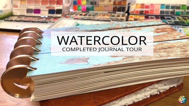 Another watercolor journal flip through