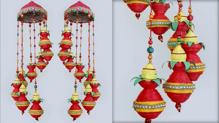 Awesome News Paper !!! Kalash Wall Hanging Craft Idea || DIY || Home Decoration Idea