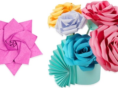 Best Paper Crafts | Easy Paper Flowers | DIY Flower Vases | 5-Minute Crafts TV