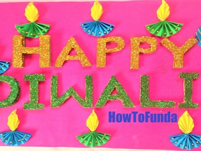 Board Decoration Ideas for Diwali for Home | School | Office | Cardboard | Paper Diya & Lamp making