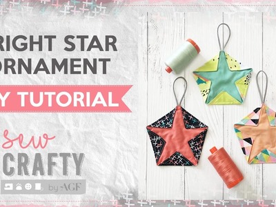 Bright Star Ornament Tutorial featuring Here Comes the Fun fabric
