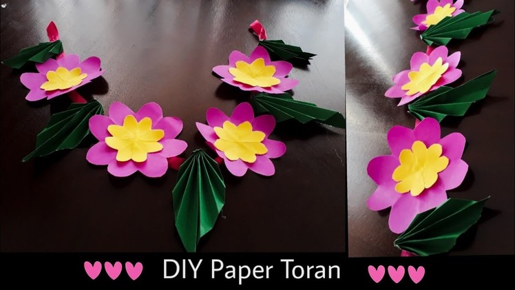 Christmas Decoration Ideas|DIY Paper Toran.Garland| Diwali decorations ideas|Quicky Crafts