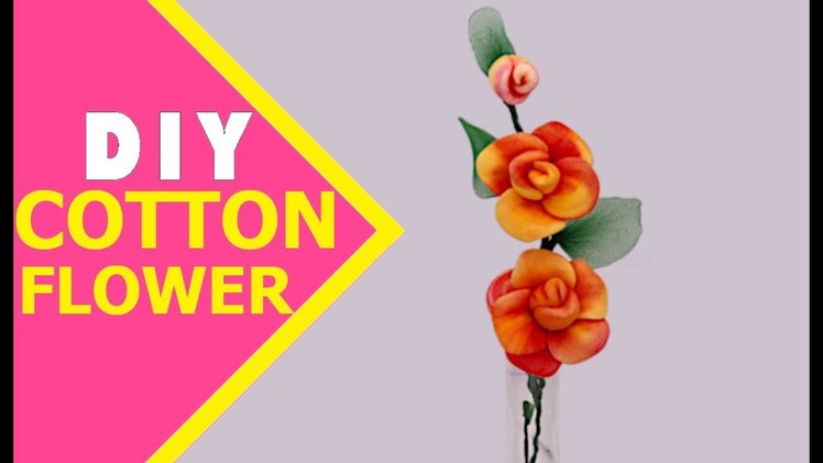 CLASSY COTTON CRAFTS | How to Make Cotton Flower | DIY Cotton Flower Tutorial | Aloha Crafts