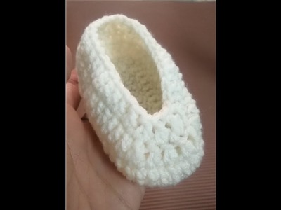 Crochet Baby Shoes| How to make simple Crochet Baby Shoes| KHOUZH