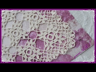 Crochet BORDER EDGE. Easy to Crochet LACE Motif for TABLECLOTH #3