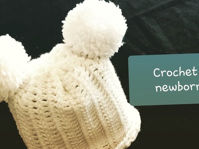 Crochet double pompom hat(Hindi)tutorial