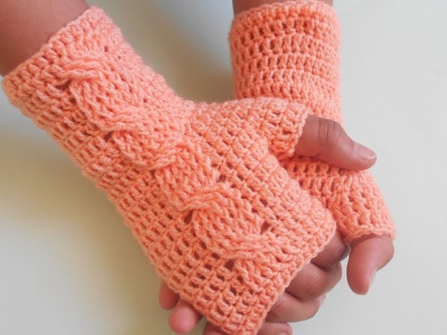 Crochet Finger less Easy Gloves