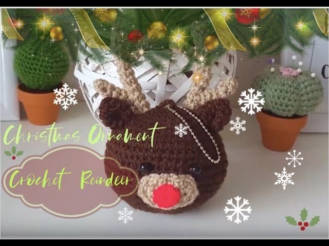 Crochet Reindeer Christmas Ornament