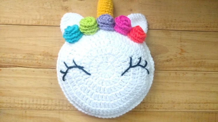 Crochet Unicorn Pillow - Cushion Step by Step