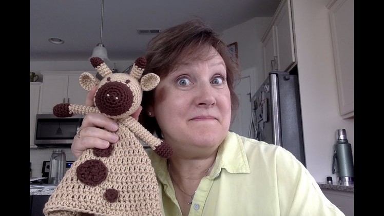 Crocheted Giraffe Lovey and Sweet Dreams Baby Blanket