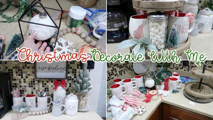 DECORATE WITH ME FOR CHRISTMAS 2018 | RAE DUNN COFFEE STATION & HOT COCOA BAR DIY