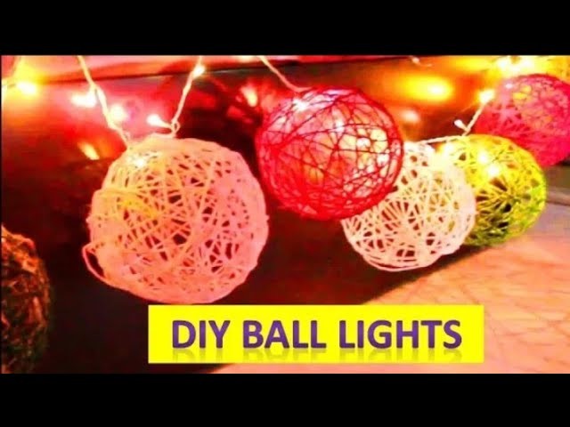DIY Diwali Decoration Ideas | DIY Room Decorations |Beautiful | DIY Cotton Ball lights Diwali 2018
