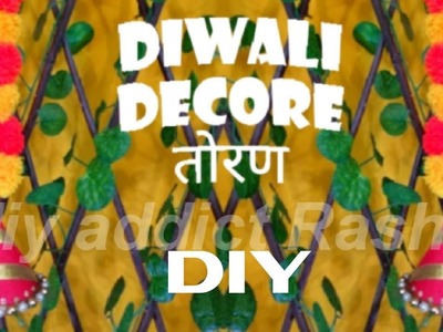 DIY Unique & Easy Toran ।तोरण बन्धनवार।Diwali Decore ideas।Door Hanging toran From carrybag and wool