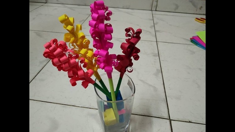 Easy paper flowers. DIY Paper craft for kids