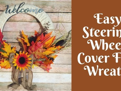 Fall Crafts: Fall Steering Wheel Cover Wreath