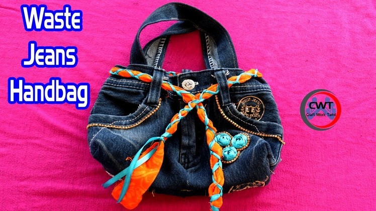 Handbag | Waste Jeans Handbag | Handbag Making | DIY | Kaivinai Porutkal Tamil | Craft Work Tamil