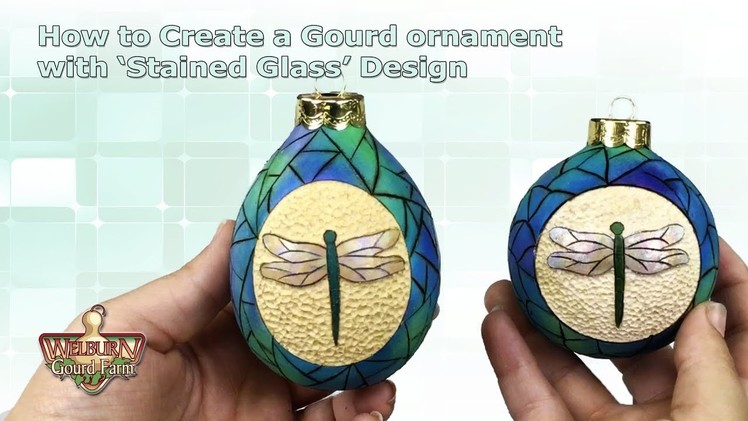 How to Create a Stained Glass Ornament From a Gourd