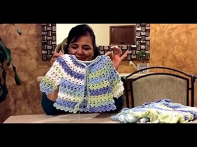 HOW TO CROCHET A BABY JACKET - EASY AND FAST - BY LAURA CEPEDA