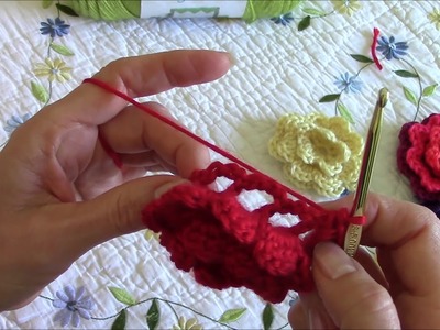 How to crochet a flower, part 3