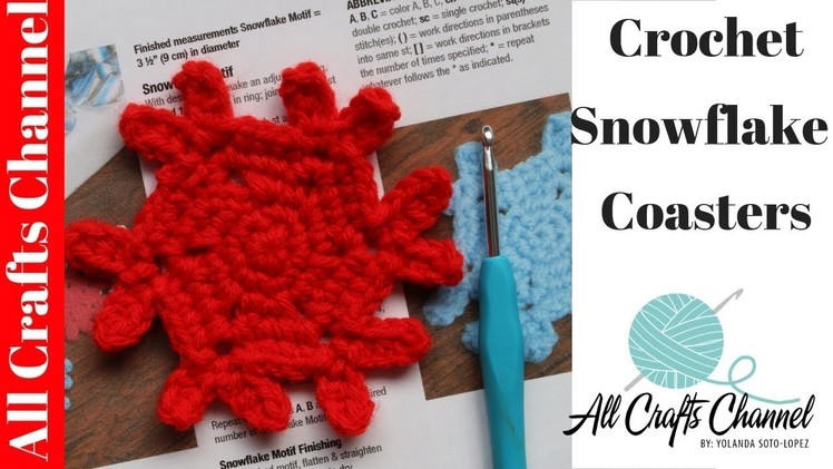 How to crochet a snowflake coaster -  Easy to crochet snowflake