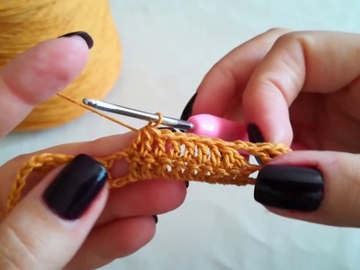 How to crochet leaves lace pattern