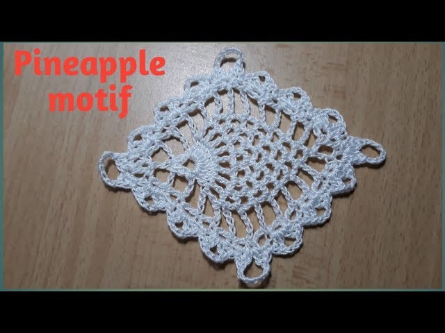 How to crochet Pineapple square motif: Crochet motif