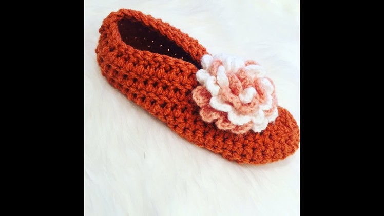 How to crochet slippers easy crochet for beginners too