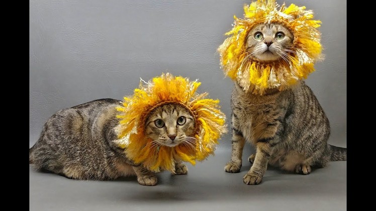 How to Crochet Tutorial: Lion Mane Cat Hat Costume by YARNutopia