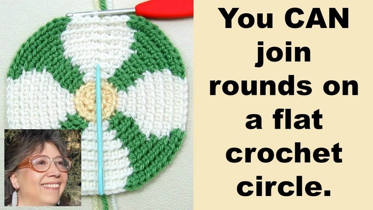 How To Do A Circle Join On Flat Round Tapestry Crochet