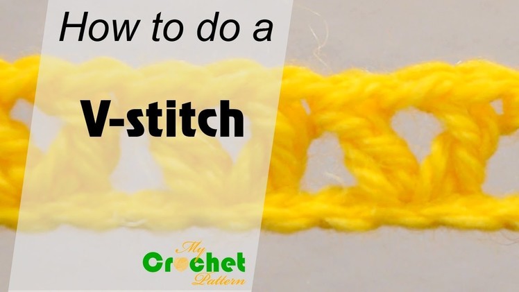 How to do a V-stitch - Crochet for beginners