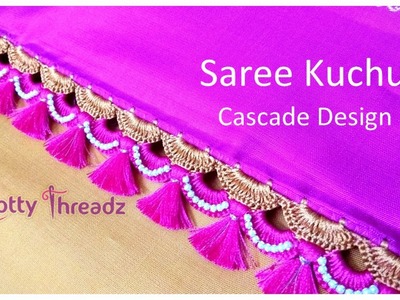 How to do Crochet Saree Tassels | Saree Kuchu | Cascade Crochet Design | www.knottythreadz.com