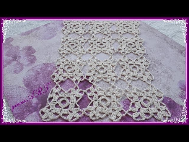 How to JOIN Easy to Crochet Lace Motif for Tablecloth #2