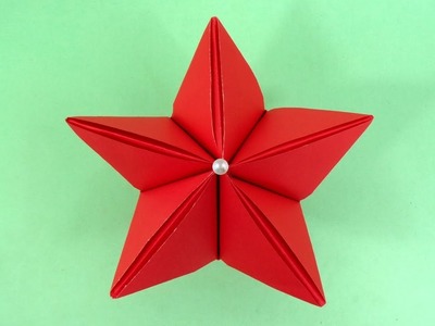 How To Make a 3D Paper Star For Christmas Decorations | Paper Christmas Craft Easy