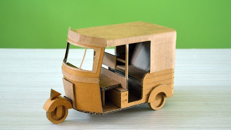 How to Make a Auto Rickshaw from Cardboard at home