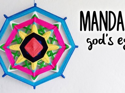 How to make a GOD'S EYE - OJO DE DIOS mandala | step by step tutorial | Crochet Lovers