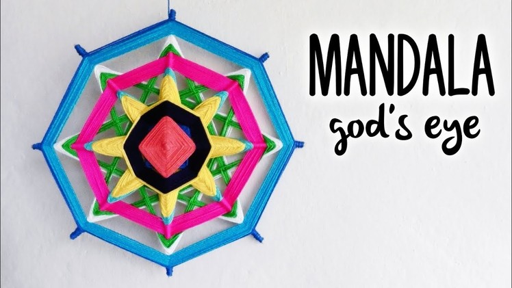 How to make a GOD'S EYE - OJO DE DIOS mandala | step by step tutorial | Crochet Lovers