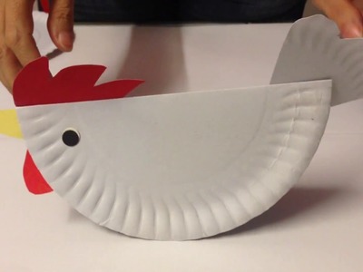 How to Make a Rocking Chicken With a Paper Plate