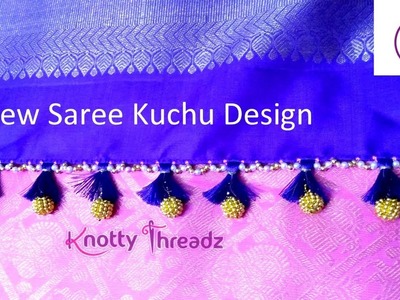 How to make Baby Kuchu Design using Beads | Saree Tassels | Saree Kuchu | www.knottythreadz.com