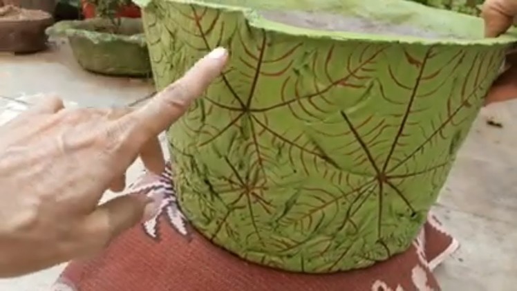 How to make beautiful cement pot at home easily:-