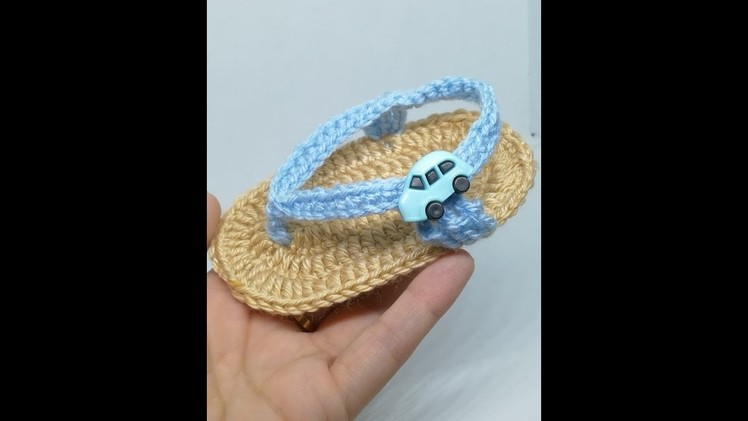 How to make Crochet sandals for Baby Boys & Girls| Crochet Baby Boy Sandals| KHOUZH