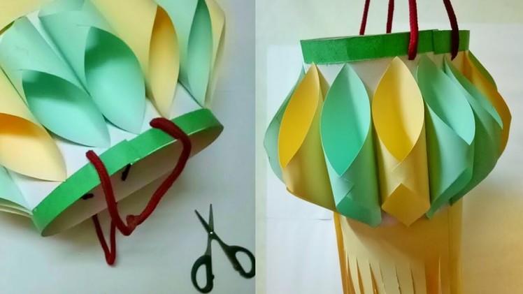 How To Make Diwali. Christmas Decoration Ideas By Mimu Craft | Diy Paper Lantern With Color Paper