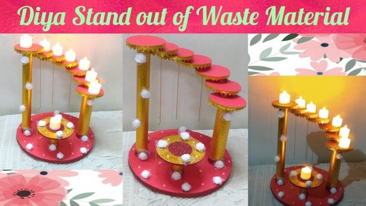 How to make Diya Stand out of waste material