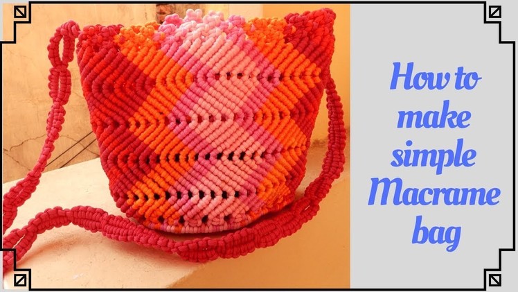 How to make macrame bag with belt | Advance project|Tutorial