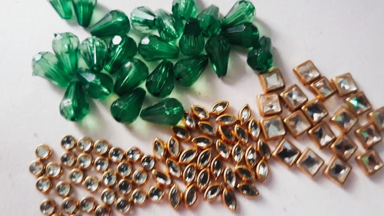 HOW TO MAKE PART WEAR EARRINGS AT HOME.DIY.HANDMADE JEWELLER.HOORIYA STYLE. 