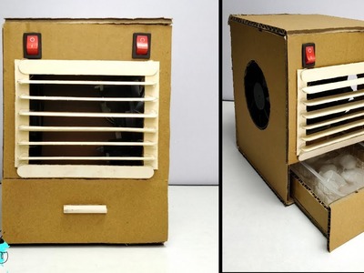 How To Make Powerful Mini Air Cooler From Cardboard | How To Make Mini AC at home