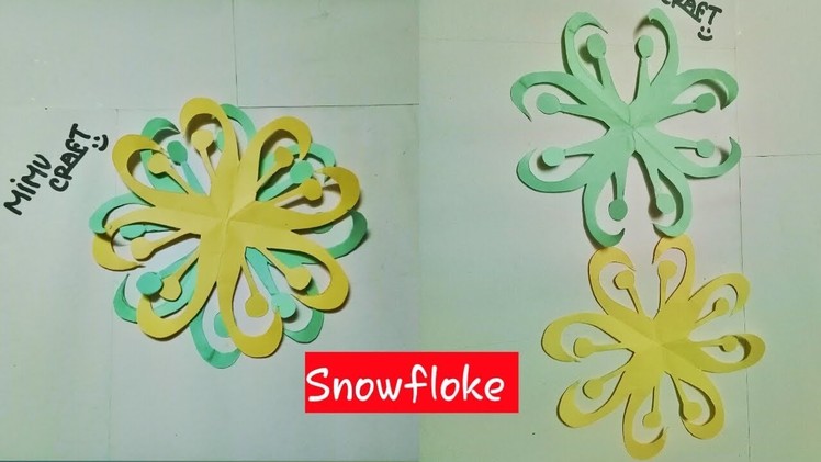 How To Make Snowflake For Christmas Decoration Paper Craft | Easy Paper snowflake Making Tutorial