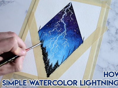 HOW TO PAINT: Simple Watercolor Lightning Diamond