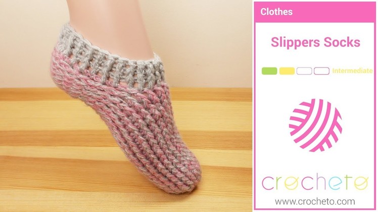 Learn how to Crochet: Slippers Socks