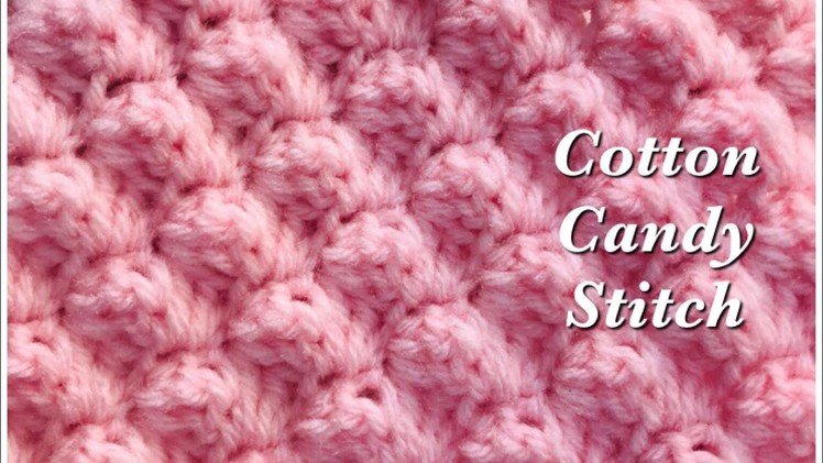 Left Handed how to crochet Fluffy Cotton Candy Crochet Stitch for Crochet Baby Blankets # 162